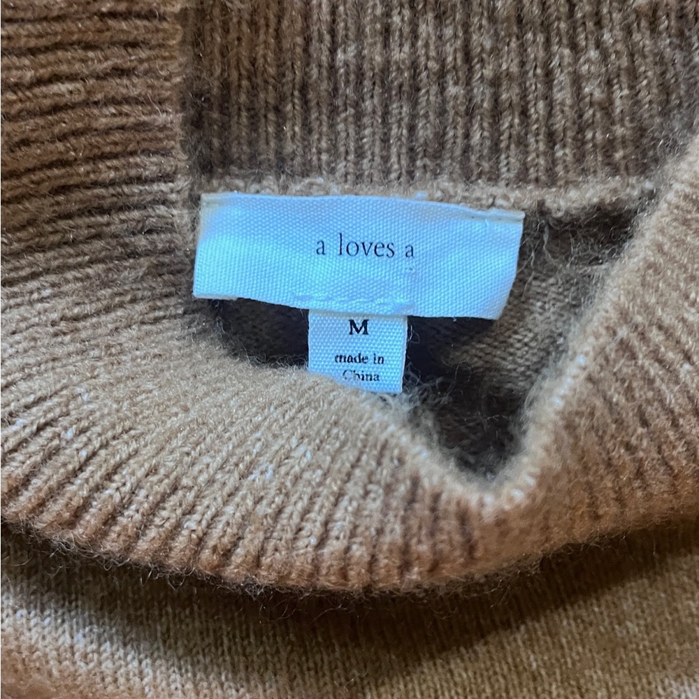 A Loves A Camel Color Mock Turtleneck Sweater, Si… - image 7